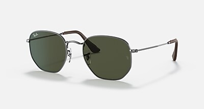 HEXAGONAL @COLLECTION Sunglasses in Gunmetal and G-15 Green