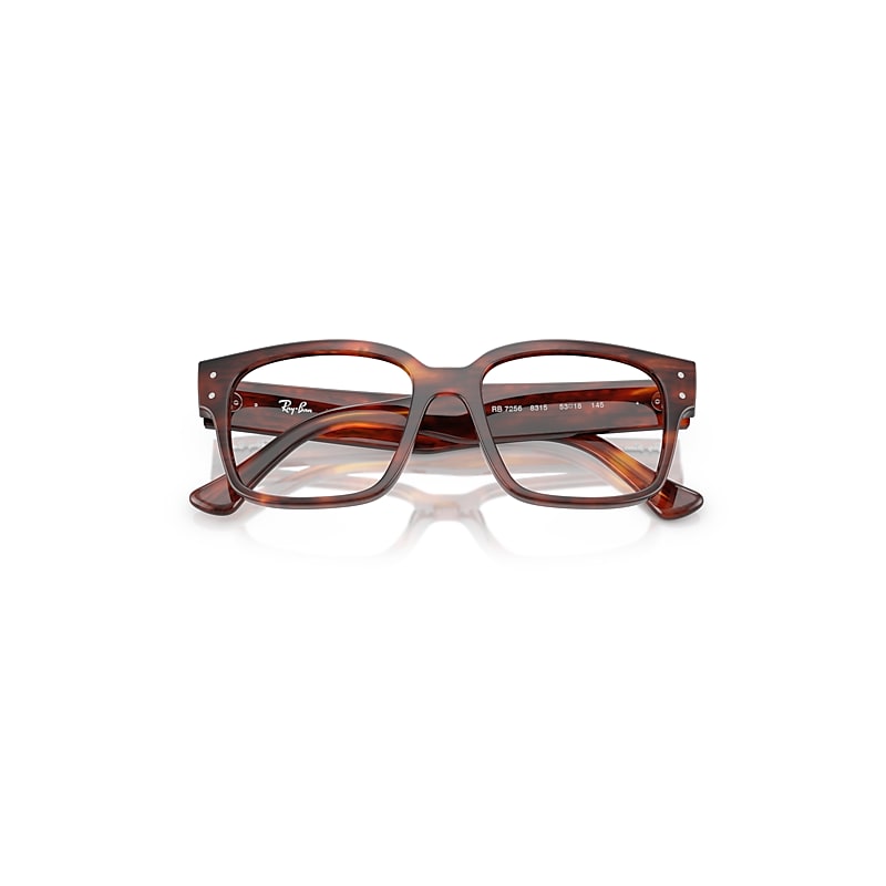 Ray Ban Laurene Optics Bio-based Eyeglasses Striped Havana Frame Clear Lenses Polarized 53-18 In Striped Havana