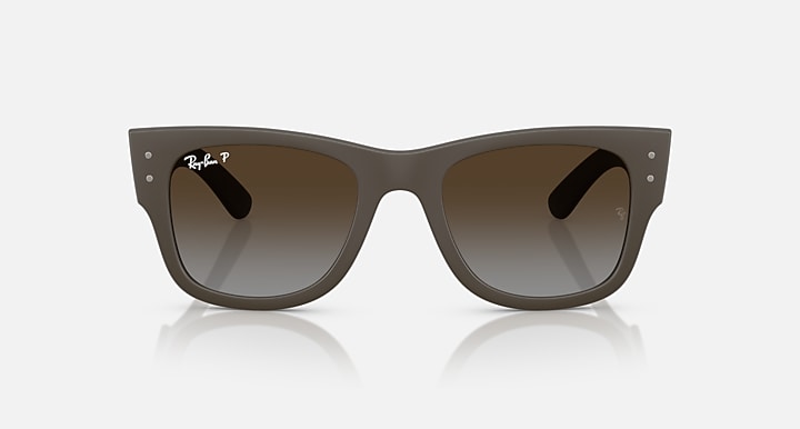 Ray-Ban Sunglasses Unisex Mega Wayfarer Liteforce - Sand Brown Frame Brown Lenses 52-21 Polarized