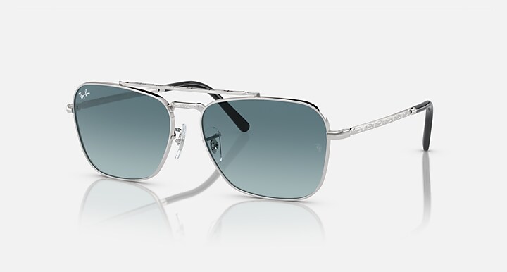 Ray-Ban Sunglass NEW CARAVAN Silver with Blue/Grey Gradient lens