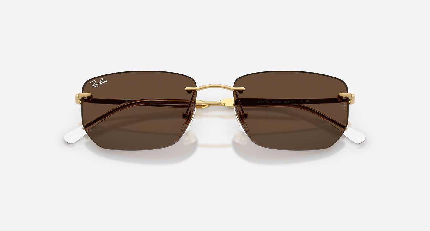 Ray-Ban Sunglasses Unisex Rb3768 - Arista Gold Frame Brown Lenses 56-17