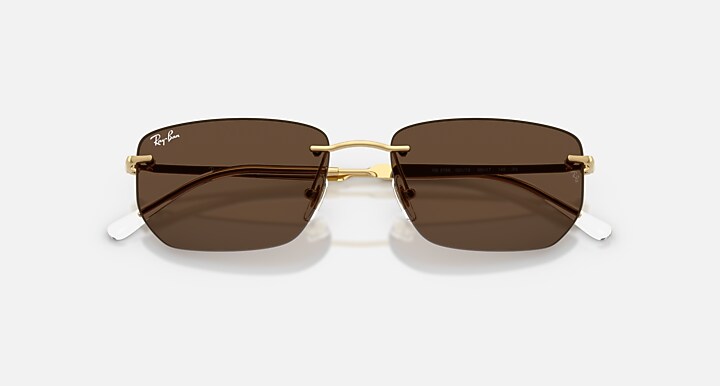 Ray-Ban Sunglasses Unisex Rb3768 - Arista Gold Frame Brown Lenses 56-17