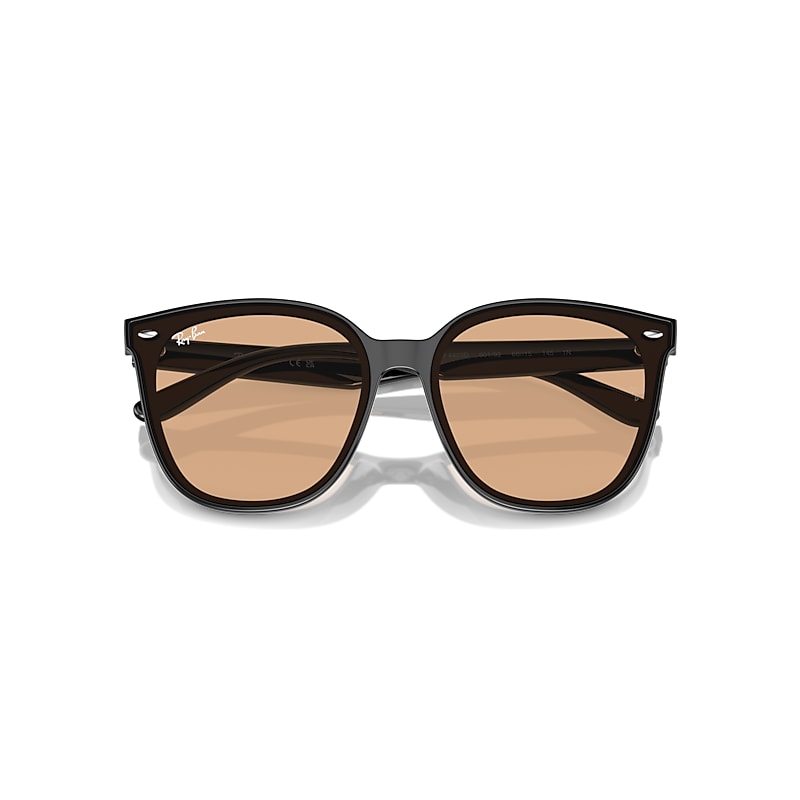 Ray Ban 66mm Oversize Irregular Sunglasses In Black