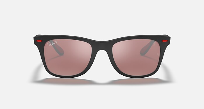 Ray-Ban Sunglasses Man Rb4195m Scuderia Ferrari Collection - Black Frame Violet Lenses 52-20 Polarized