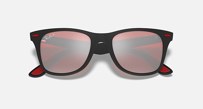 Ray-Ban Sunglasses Man Rb4195m Scuderia Ferrari Collection - Black Frame Violet Lenses 52-20 Polarized