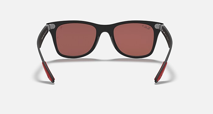 Ray-Ban Sunglasses Man Rb4195m Scuderia Ferrari Collection - Black Frame Violet Lenses 52-20 Polarized