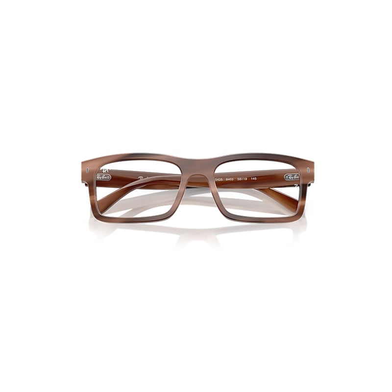 Ray-Ban Rb5435 Optics Eyeglasses Havana Brown Frame Clear Lenses Polarized 54-19