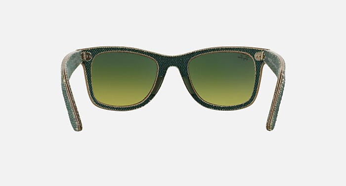 ORIGINAL WAYFARER DENIM Sunglasses in Green Denim and Green  display picture 3
