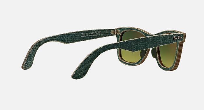 小物 Ray-Ban WAYFARER 0RB2140F 601/52 GREEN ORIGINAL WAYFARER CLASSIC Sunglasses in Black and Green