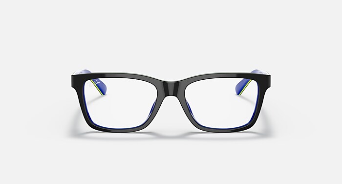 Ray-Ban Eyeglasses Children Rb1536 Optics Kids Prescription - Dark Grey On Blue Frame Clear Lenses 48-16 Polarized