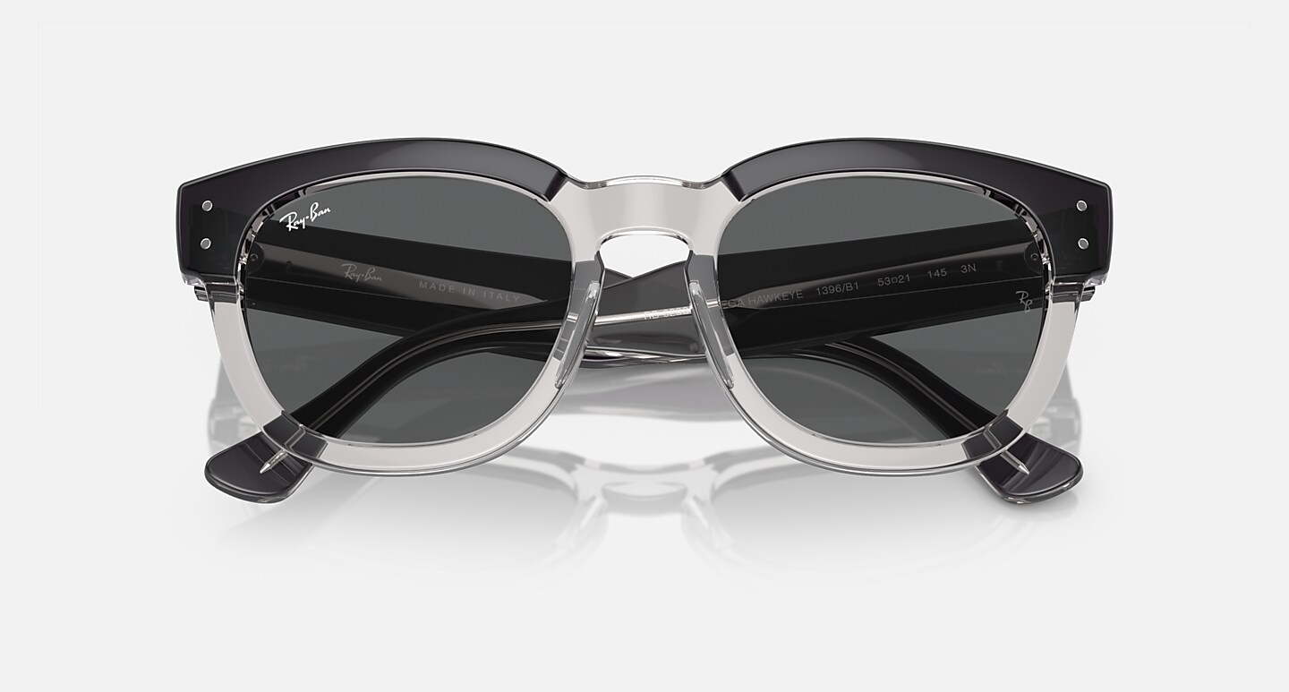 Ray-Ban Sunglasses Unisex Mega Hawkeye - Dark Grey On Transparent Grey Frame Grey Lenses 53-21