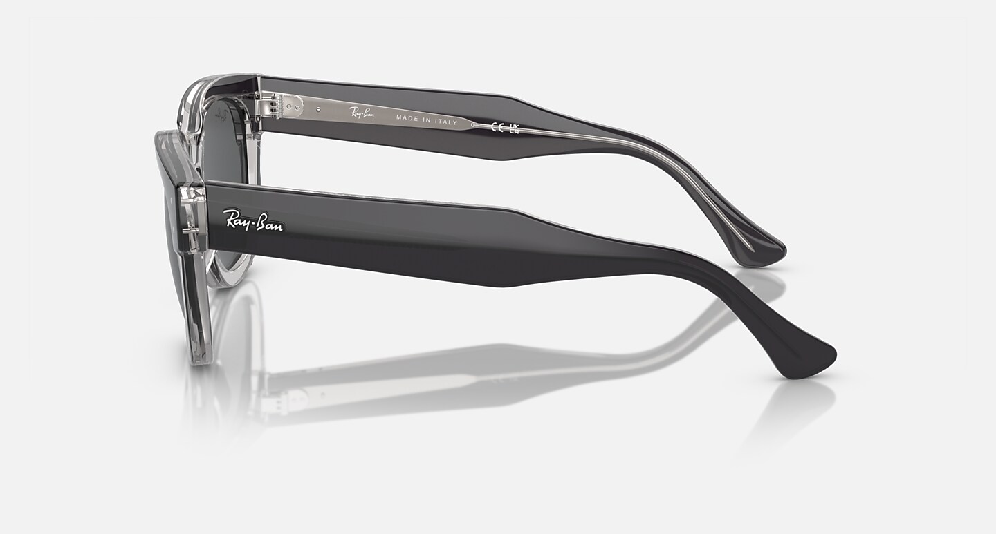 Ray-Ban Sunglasses Unisex Mega Hawkeye - Dark Grey On Transparent Grey Frame Grey Lenses 53-21