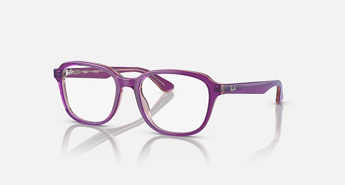 RB1627 OPTICS KIDS Eyeglasses with Top Purple Pink Beige Frame