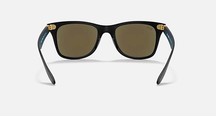WAYFARER LITEFORCE Sunglasses in Black and Blue Mirror