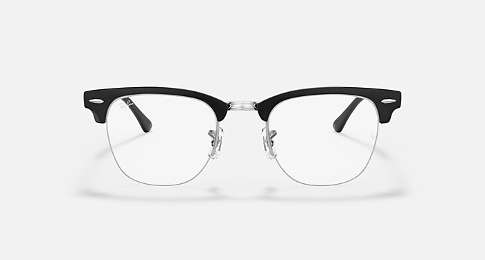 CLUBMASTER METAL OPTICS Eyeglasses with Black On Silver