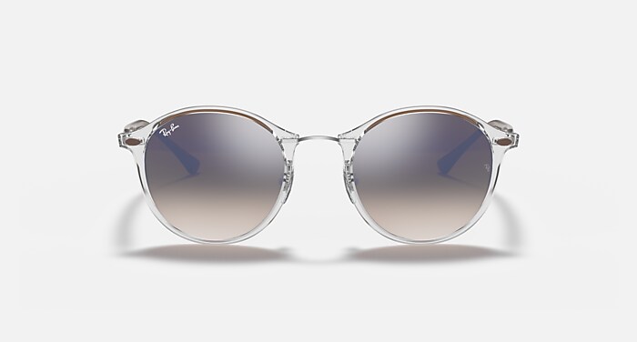ROUND II LIGHT RAY Sunglasses in Transparent and Silver 