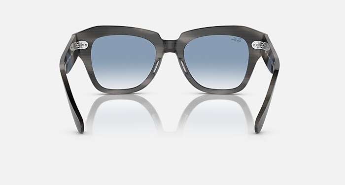 Ray-Ban Sunglasses State Street Beige Frame Blue Lenses