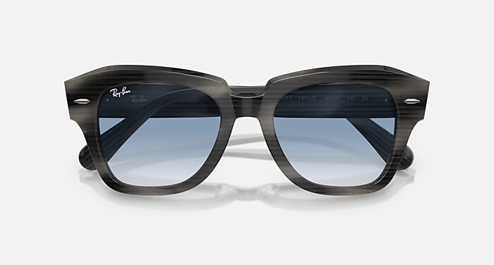 Ray-Ban Sunglasses State Street Beige Frame Blue Lenses