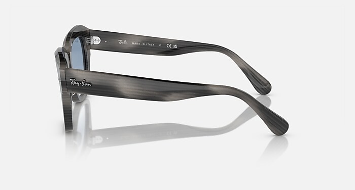 Ray-Ban Sunglasses State Street Beige Frame Blue Lenses
