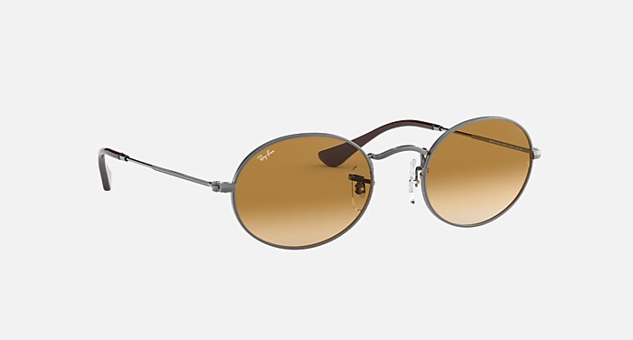 美品 RayBan レイバン RB3547-N 004/51 オーバル 茶色 OVAL FLAT LENSES Sunglasses in Black and Light Brown