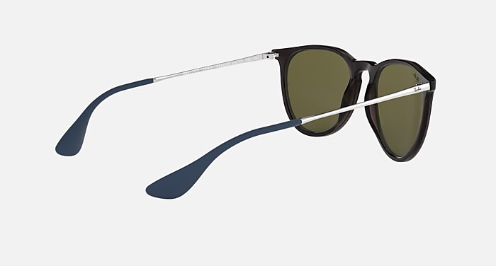 Ray-Ban Erika l ユニセックス ERIKA CLASSIC Sunglasses in Black and Polarized Violet Mirror