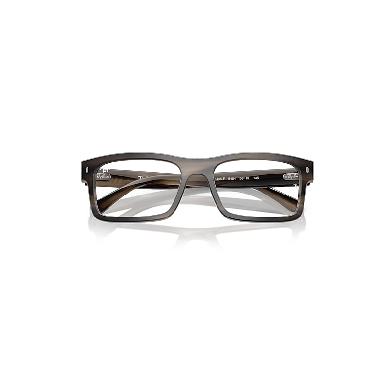 Ray Ban Rb5435 Optics Eyeglasses Havana Grey Frame Clear Lenses Polarized 54-19 In Havana Grey