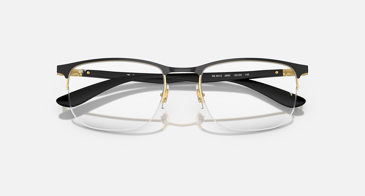 Ray-Ban Eyeglasses Unisex Rb6513 Optics Prescription - Sand Grey Frame Clear Lenses 55-20 Polarized