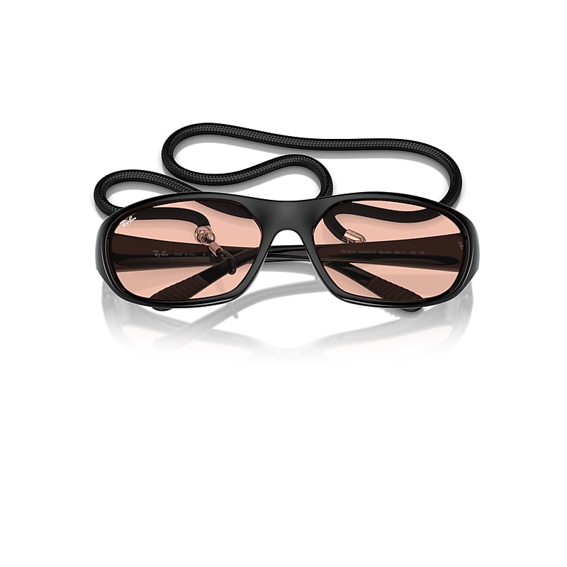 Ray-Ban Daddy-o Summer Celebration Limited Sunglasses Black Frame Pink Lenses 59-17