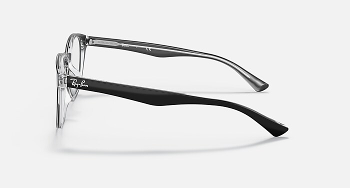 Ray-Ban RB 537 ブラックサングラス RB5373D Eyeglasses with Black On Transparent Frame - RB5373D