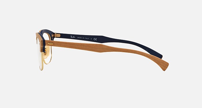 CLUBMASTER WOOD OPTICS Eyeglasses with Blue Frame RB5154M Ray-Ban®