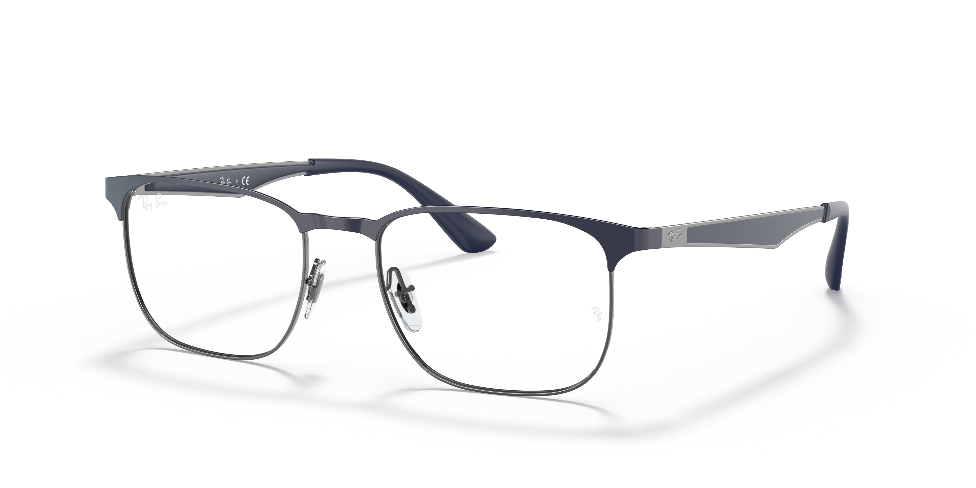 RB6363 OPTICS Eyeglasses with Blue On Gunmetal Frame - RB6363