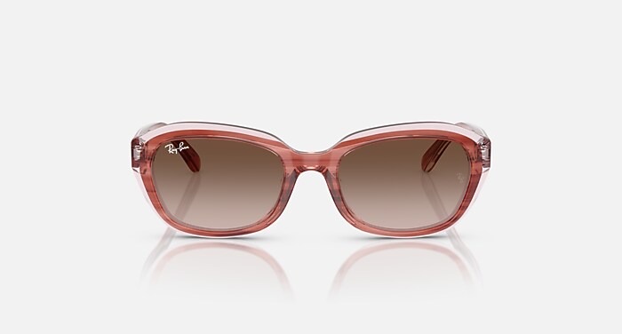 RB9081S KIDS Sunglasses in Striped Pink On Transparent Pink
