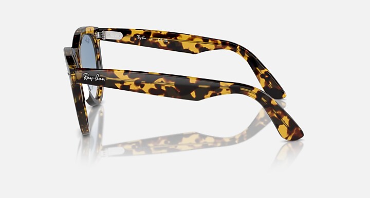 Ray-Ban Sunglasses Unisex Wayfarer Way - Yellow Havana Frame Blue Lenses 54-21