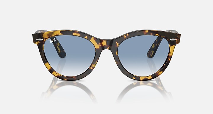 Ray-Ban Sunglasses Unisex Wayfarer Way - Yellow Havana Frame Blue Lenses 54-21