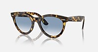 Ray-Ban Sunglasses Unisex Wayfarer Way - Yellow Havana Frame Blue Lenses 54-21