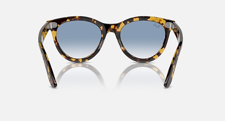 Ray-Ban Sunglasses Unisex Wayfarer Way - Yellow Havana Frame Blue Lenses 54-21