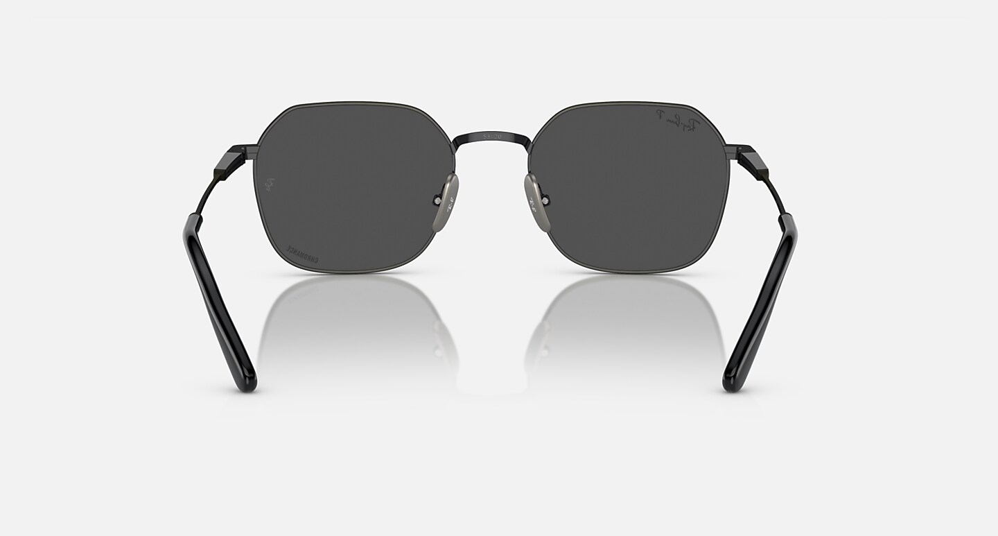 Ray-Ban Sunglasses Unisex Jim Titanium - Black Frame Grey Lenses Polarized 53-20
