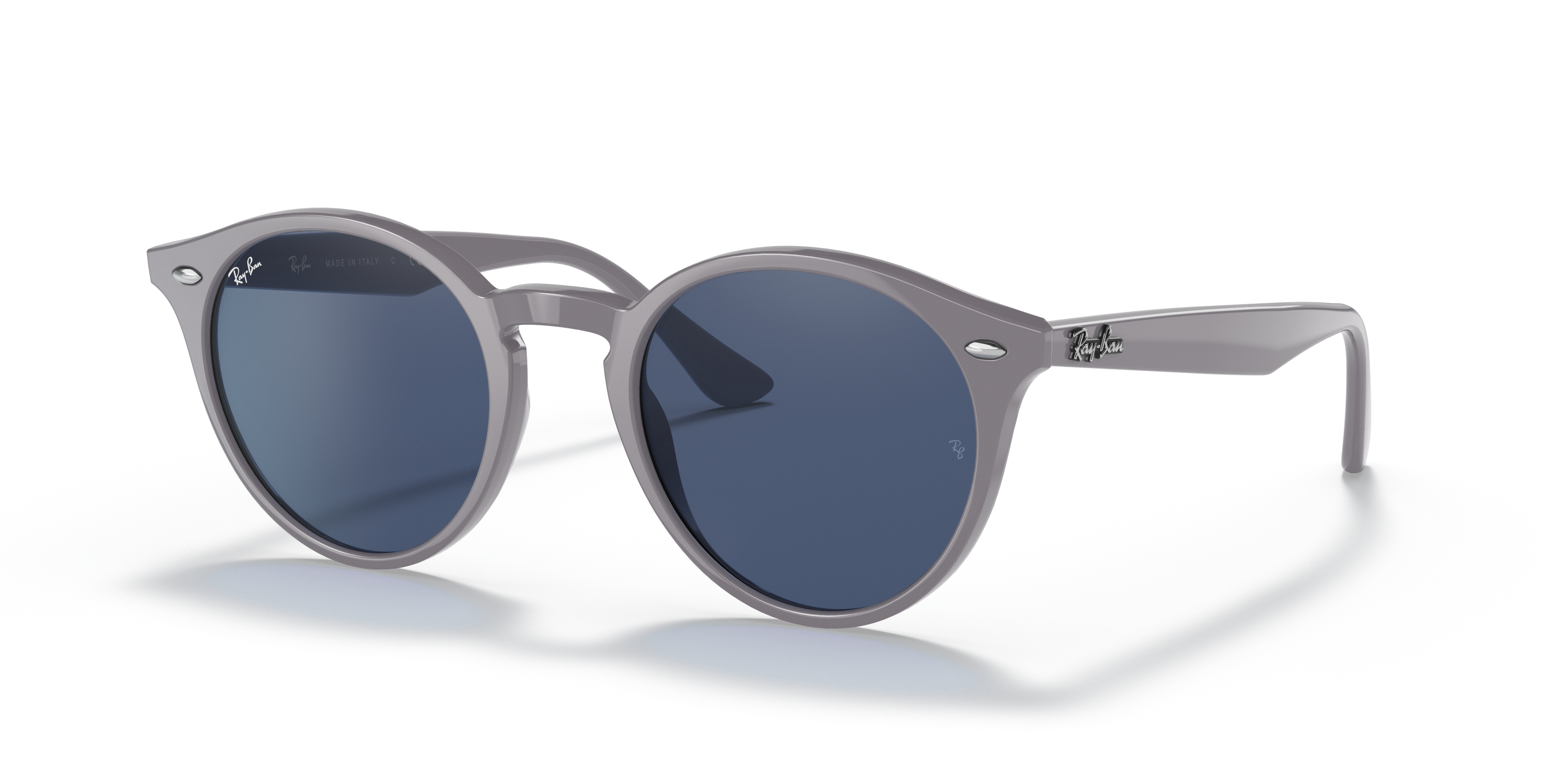 RB2180 Polished Grey Frame Dark Blue Lenses 49-21