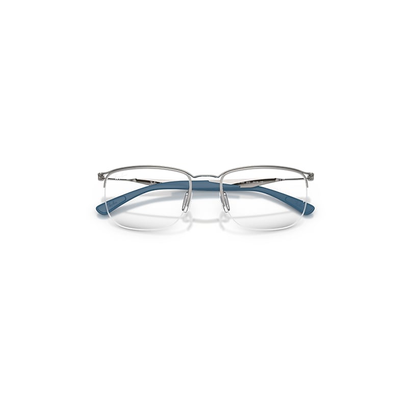 Ray Ban Rb7552 Optics Eyeglasses Gunmetal Frame Clear Lenses Polarized 52-19 In Gray