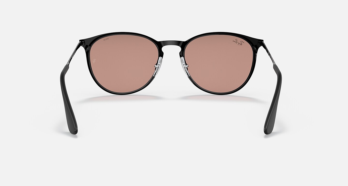 Ray-Ban Sunglasses Woman Erika Metal Evolve - Black Frame Brown Lenses 54-19
