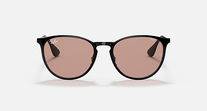 Ray-Ban Sunglasses Woman Erika Metal Evolve - Black Frame Brown Lenses 54-19