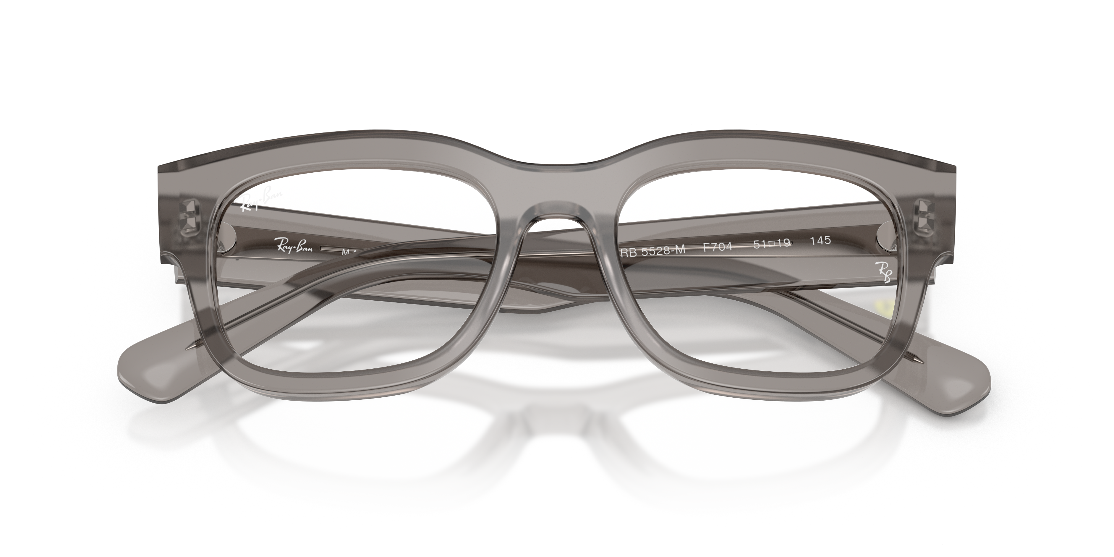 Ray-Ban Rb5528m Optics Scuderia Ferrari Collection Eyeglasses Transparent Grey Frame Clear Lenses Polarized 51-19 290$