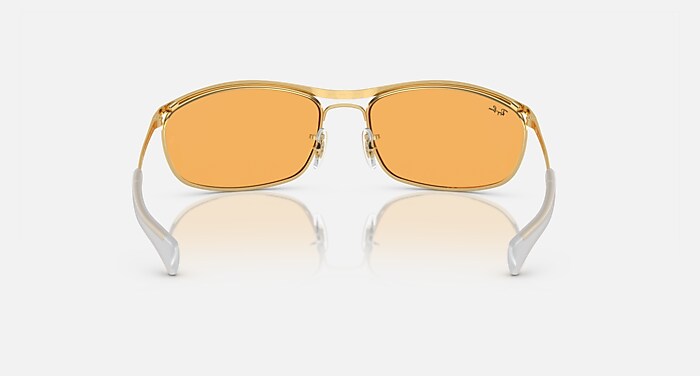 Ray-Ban Sunglasses Unisex Olympian I Deluxe - Arista Gold Frame Orange Lenses 62-18