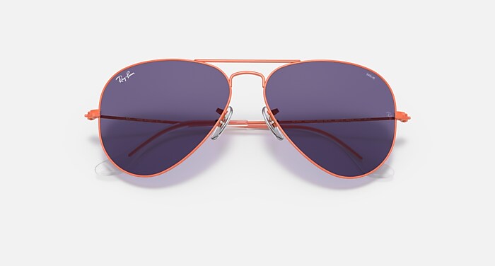 AVIATOR SOLID EVOLVE Sunglasses in Red and Light Brown/Grey  display picture 2