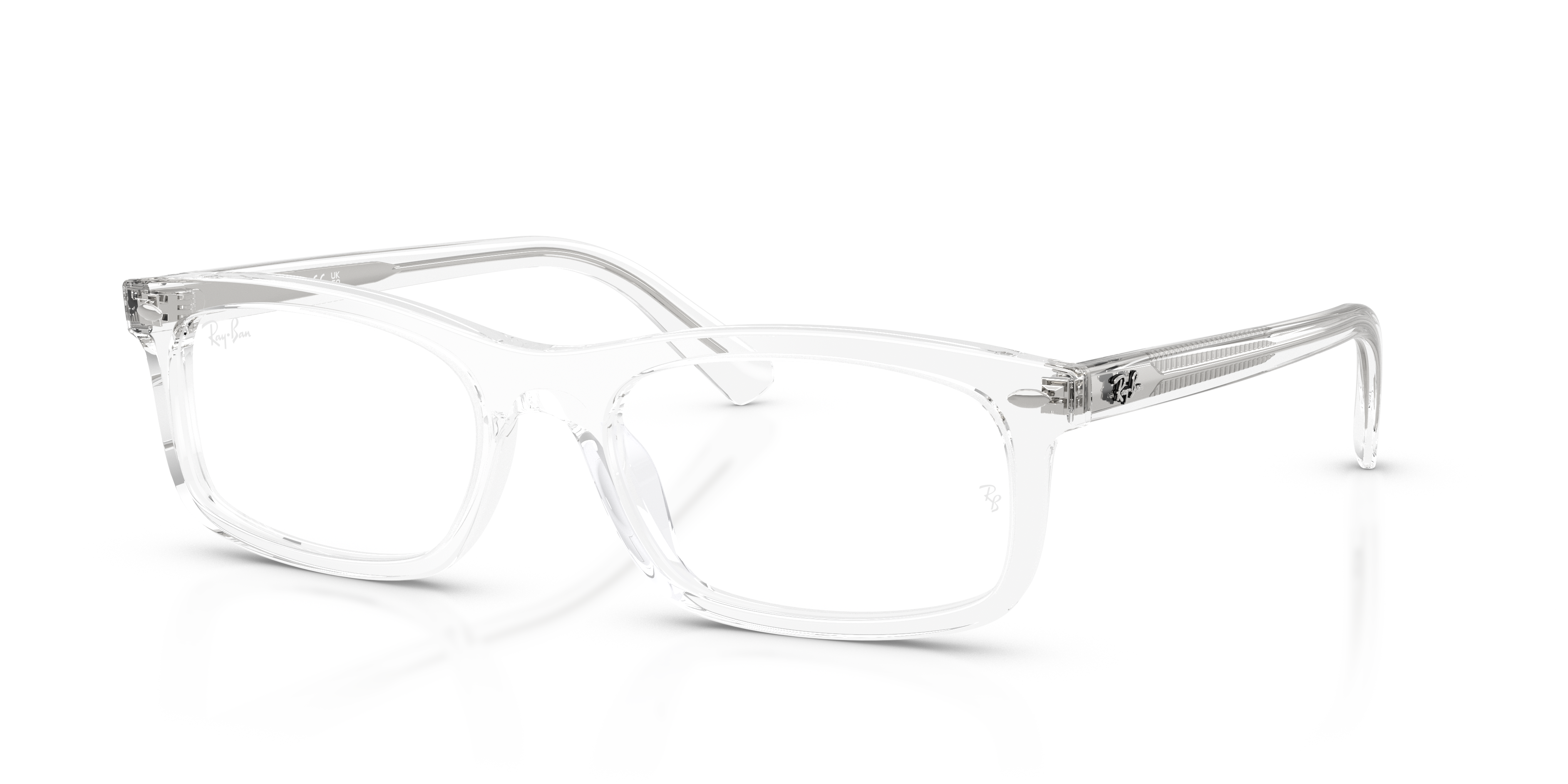 RB5450 OPTICS Polished Transparent Frame Clear Lenses 54-19