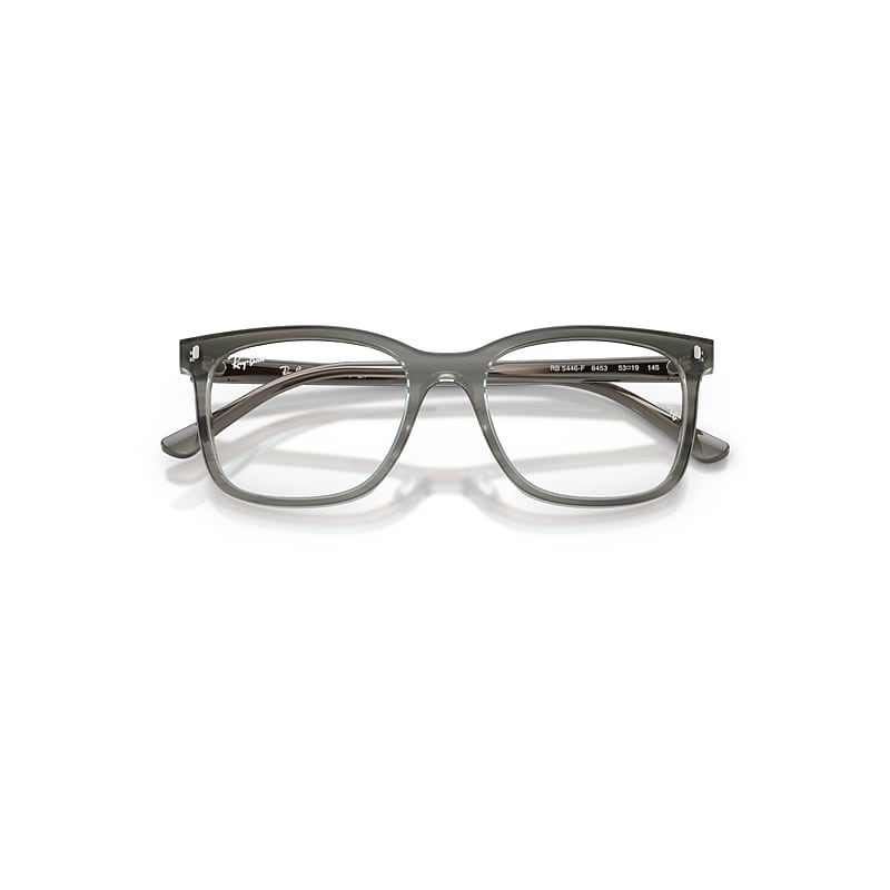 Ray Ban Rb5446 Optics Eyeglasses Striped Grey Frame Clear Lenses Polarized 51-19