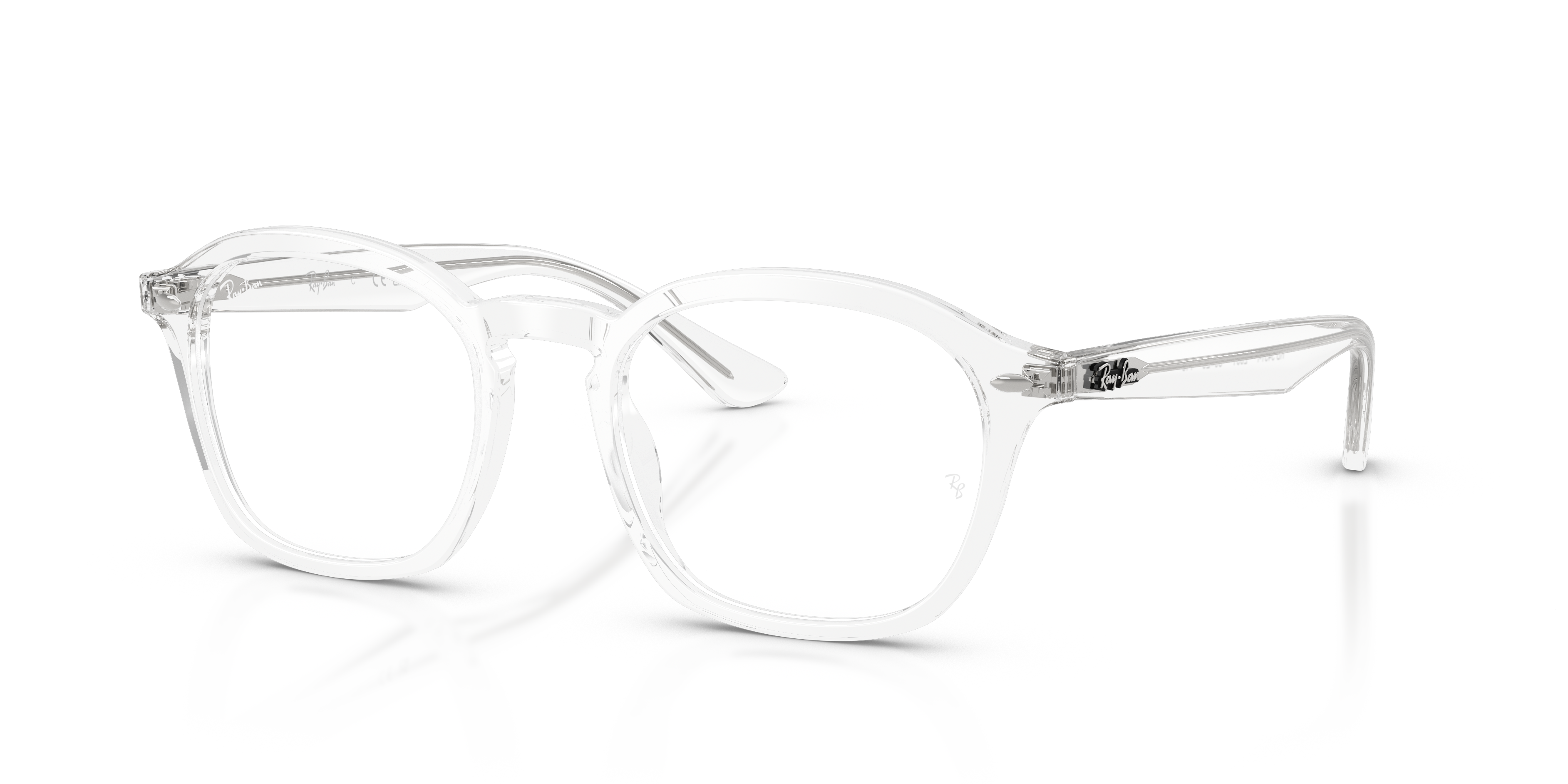 RB5451 OPTICS Polished Transparent Frame Clear Lenses 50-20