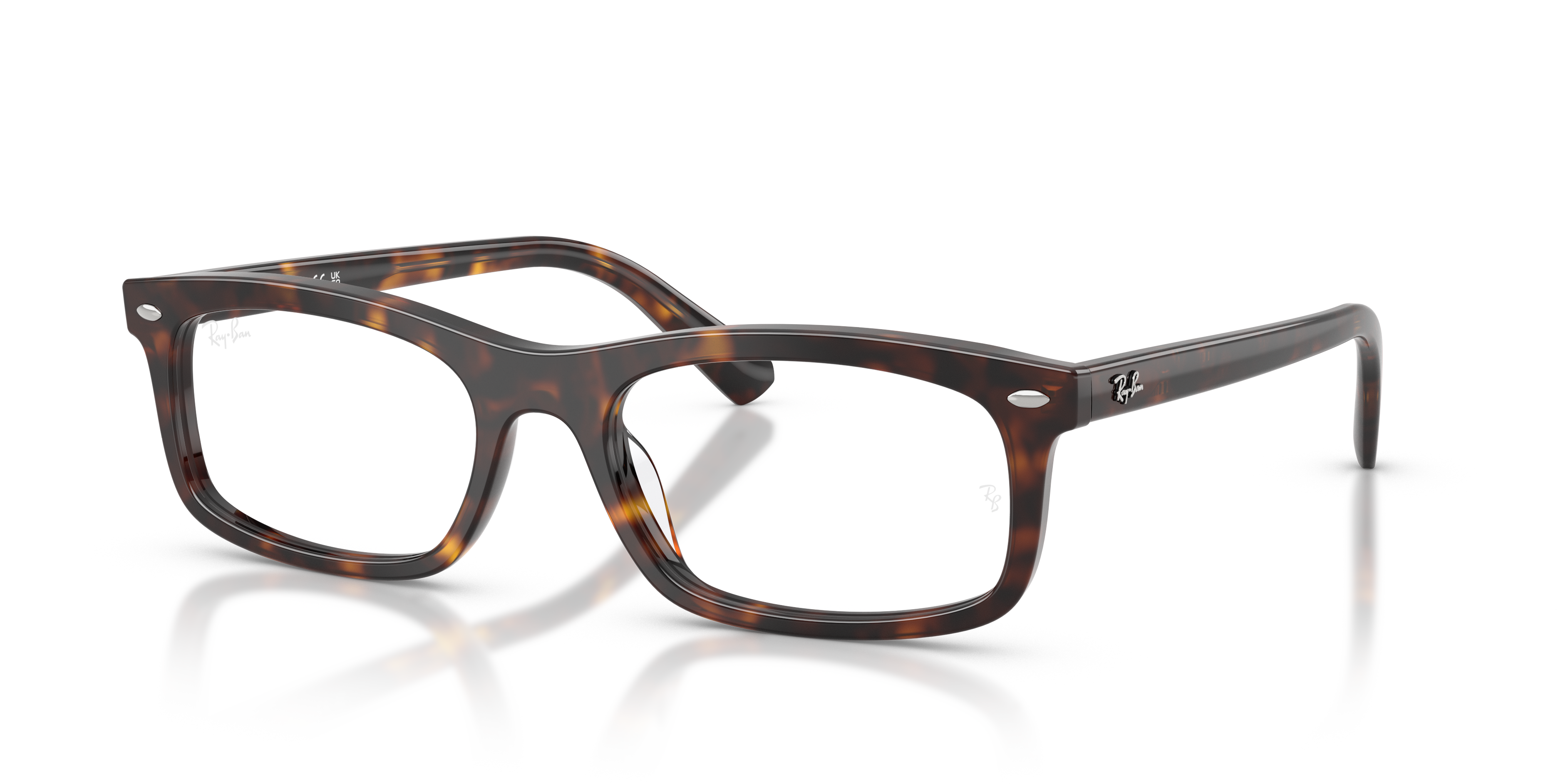 RB5450 OPTICS Polished Havana Frame Clear Lenses 56-19