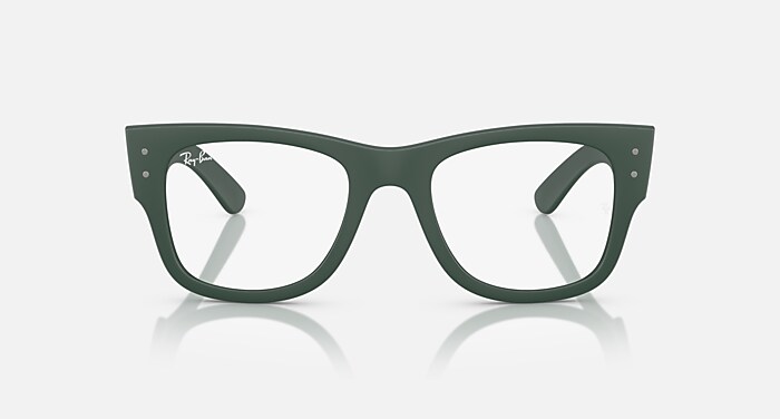 Ray-Ban Eyeglasses Unisex Mega Wayfarer Optics Liteforce Prescription - Sand Green Frame Clear Lenses 52-21 Polarized
