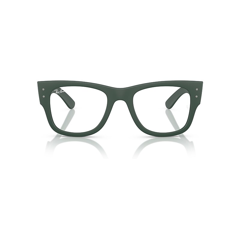 Ray Ban Mega Wayfarer Optics Liteforce Eyeglasses Sand Green Frame Clear Lenses Polarized 52-21 In Sand Green